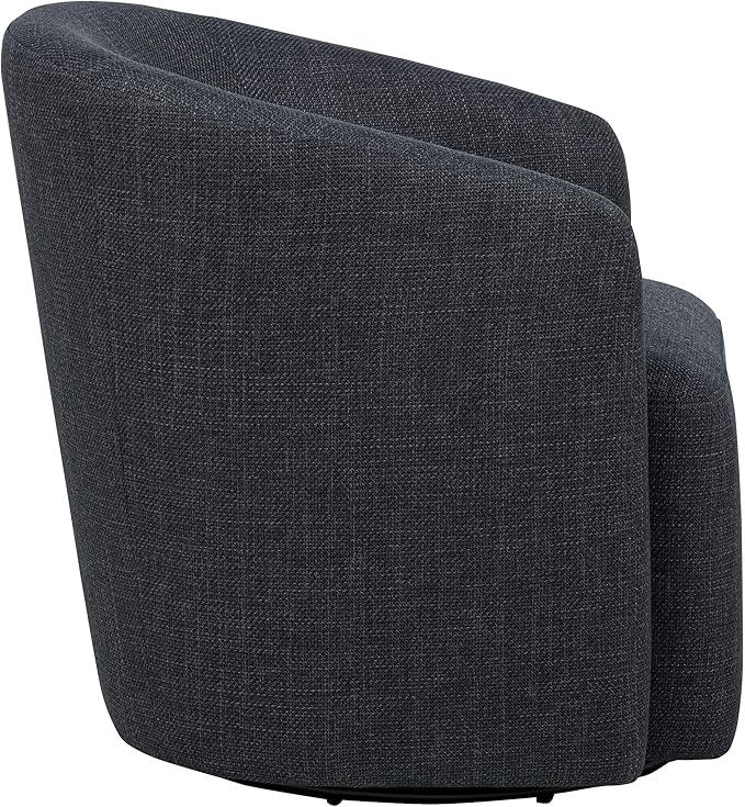 Coaster Home Furnishings - Mossbrook - Wood - Swivel Accent Chair with Barrel Back Foam Cushioning and 360-Degree Rotating Base - Living Room - Anthracite - 903223