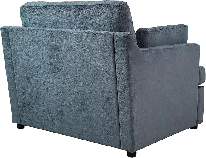 Christopher Knight Home Accent Chair Club Chair Upholstered T-Shaped Comft Seating Lounge Chair Large Size Armchair with Angeled Armrests Single Sofa Chair for Living Room Bedroom Study Blue