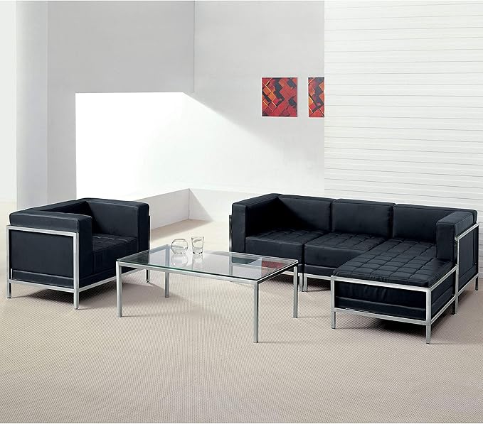 Flash Furniture HERCULES Imagination Series Black LeatherSoft Ottoman