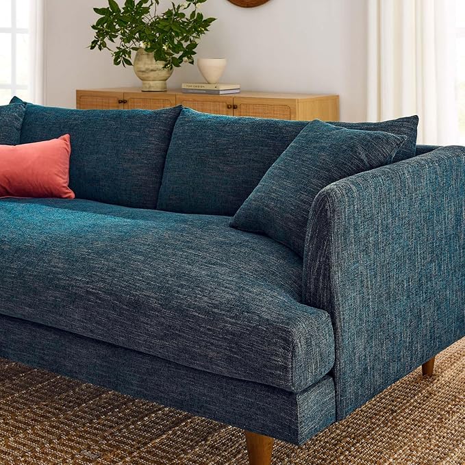 Modway EEI-6405-HEA Zoya Down Filled Overstuffed Sofa Navy Fabric