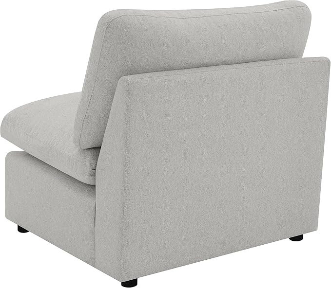 Coaster Home Furnishings - Collins - Modular Armless Chair with Cushion Back Foam Padding and Reversible Cushions - Living Room - Grey - 609560AC