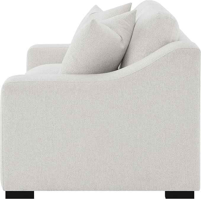 Coaster Home Furnishings - Ashlyn - Wood - Fabric Upholstered Loveseat with Track Arms Reversible Cushions and Cappuccino Block Feet - Living Room - 65-Inch - Sand - 552092