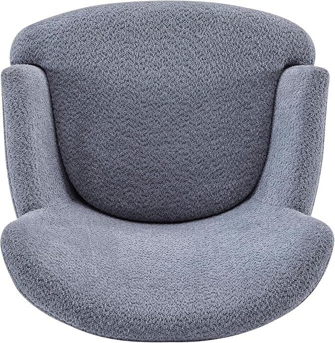 Christopher Knight Home Winnie Boucle Upholstered Wingback Accent Chair and Ottoman Footrest Living Room Lounge Chair and Ottoman Set Bedroom Comfy Reading Chair with Footrest Stool Dusty Blue