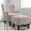 Rosevara Atlas Accent Chairs for Living Room Furniture Living Room Chairs Reading Chair for Room Arm Chairs for Living Room Comfy Chair for Bedroom Small Accent Chairs for Bedroom Velvet Natural