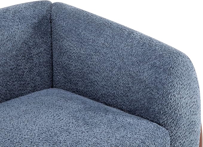 Christopher Knight Home Almab 82 Inches Sofa Couch Cozy Boucle Upholstered 3-Seater Sofa Wood Frame Couch Comfy Couches for Living Room and Office Modern Sofa Lounge Seating Navy Blue