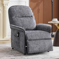 Power Recliner Chair with Remote Control 21 Wide Seat Small Recliners with Side Pocket for Adults Thick Cushions Chair for Living Room &amp Bedroom Light Grey