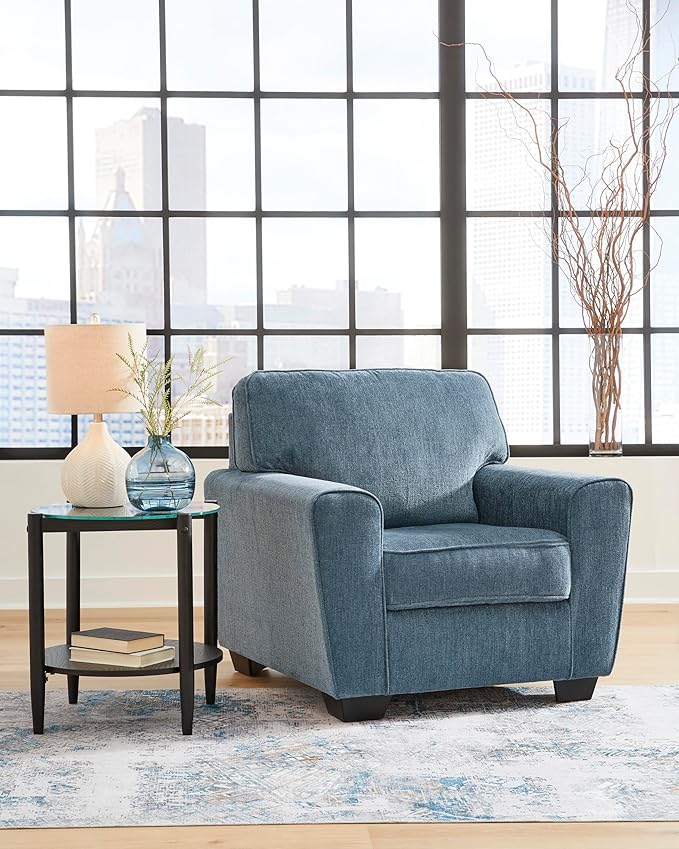 Signature Design by Ashley Cashton Modern Upholstered Chair Blue