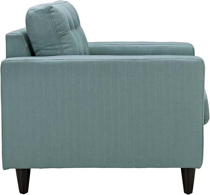Modway EEI-1013-LAG Empress Mid-Century Modern Upholstered Fabric Armchair in Laguna