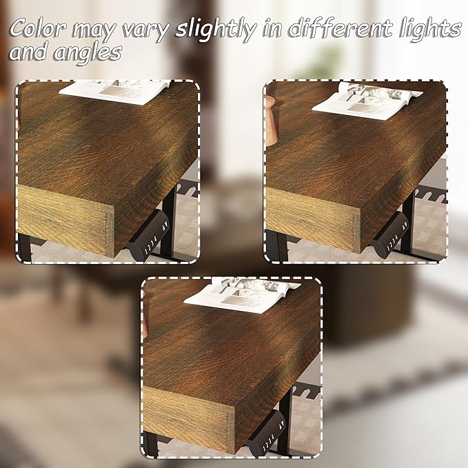 L Shaped Electric Standing Desk 29.1-44.1 Height Adjustable Reversible Computer Desk with 4 Drawers and Storage Cabinet Memory Study Writing Gaming Table for Home Office Brown