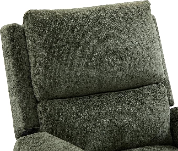 Christopher Knight Home Harper Massage Recliner Chair with 8 Modes Chenille Upholstered Recliner Sofa Swivel Massage Chair with a Side Storage Pocket for Living Room/Bedroom Head Support Green