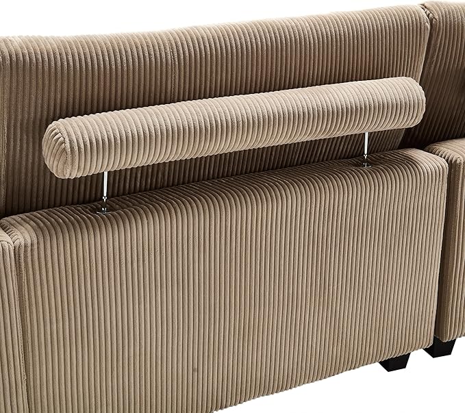 Oversized Lounge Chaise Convertible Sleeper Sofabed Corduroy Sleeper Daybed Indoor Recliner Chair Sofa Bed with Cupholders and Adjustable Headrests for Living Room Bedroom Reading Home Apartment