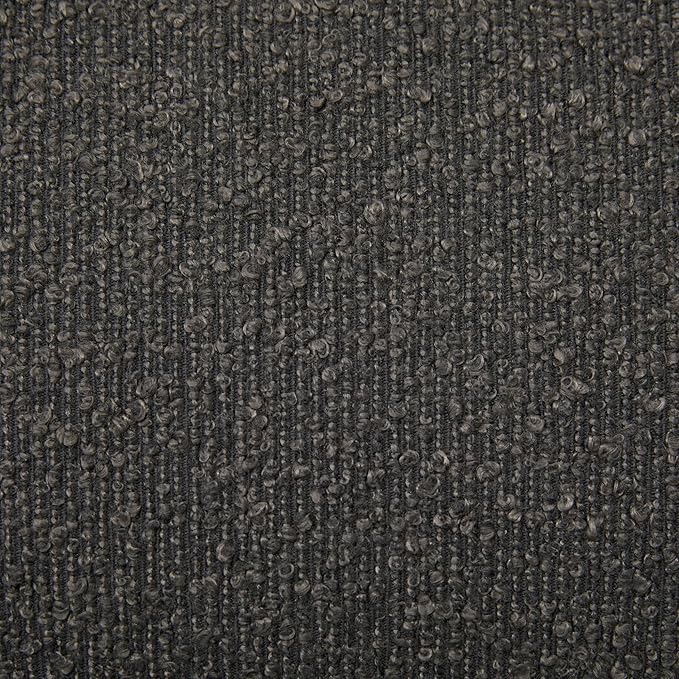 Christopher Knight Home Arlo 360° Swivel Accent Chair for Living Room Bouclé Upholstered Rotating Lounge Chair Indoor Barrel Swivel Chair with Iron Frame Curved Armrest and Padded Seat Dark Grey