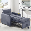 3-in-1 Convertible Sleeper Chair Bed Adjustable Pull-Out Sleeper Sofa Chair Modern Futon Sofa Bed Loveseat with Adjustable Backrest for Living Room Small Space (Gray 36 W)