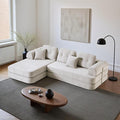 KEIKI 104 Modern Sectional Modular Sofa Bed with ChaiseEnhanced Frame StabilityCompressed Memory Foam Couch for Living Room