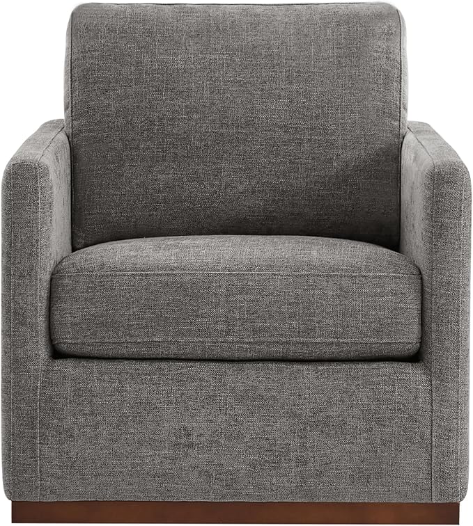 CHITA Swivel Accent Chair FSC Certified Mid Century Modern Arm Chair for Living Room and Bedroom Fully Assembled Grey