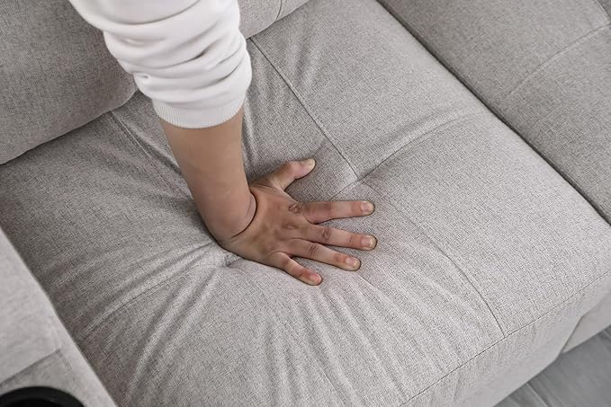 BEEY Loveseat Sofa 52 Small Loveseat Couch for Small Spaces 2 Seater Modular Sectional Couches for Living Room Bedroom Apartment in Dark Grey