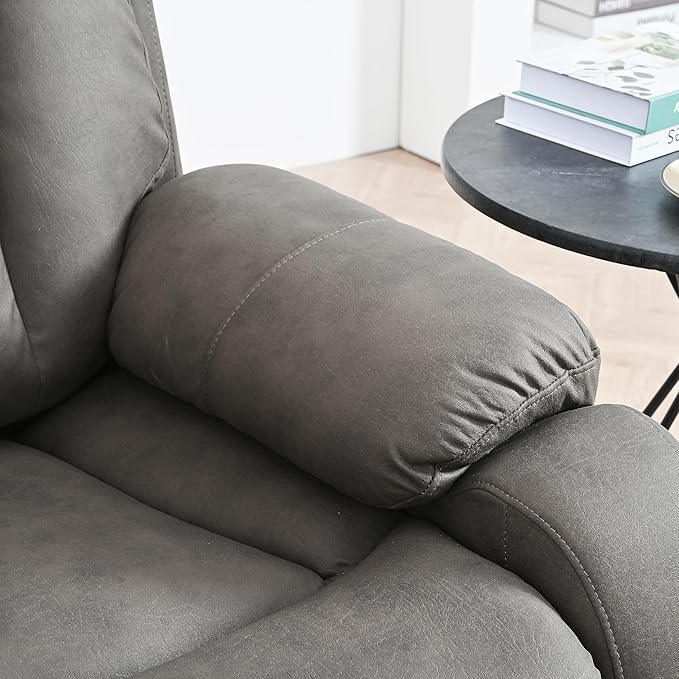 Electric Power Lift Recliner Chair for Elderly Fabric Recliner Chair for Seniors Home Theater SeatingLiving Room ChairSide Pocket Remote ControlDark Gray