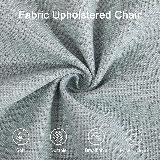 360° Swivel Oversized Accent Chairs Set of 2 Fabric Upholstered High Back &amp Thick Cushion Ergonomic Comfy Reading Lounge Sleeper Chair with Sturdy Metal Base for Living Room Bedroom Blue