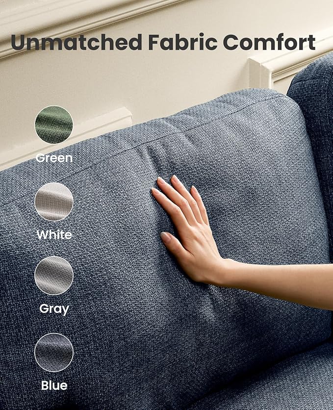 AMADA HOMEFURNISHING 40 Living Room ChairsReading ChairAccent ChairSmall Sofa Couch for BedroomOversize Mid-Century Armchair with Deep SeatComfy Sofa Couch(Navy Blue)