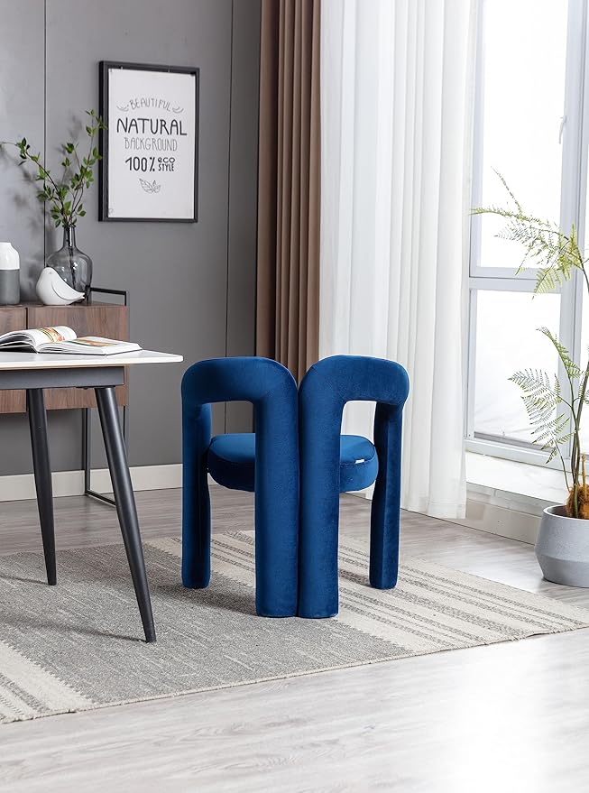 COOLMORE Contemporary Designed Fabric Upholstered Accent/Dining Chair/Barrel Side Chairs Kitchen Armchair for Living Room Set of 2