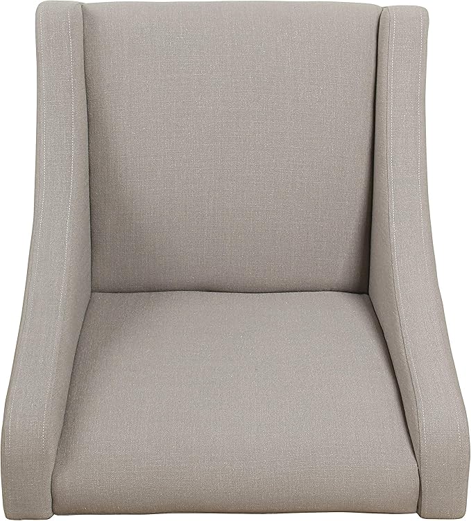 Homepop Home Decor | Upholstered Classic Swoop Arm Accent Chair | Accent Chairs for Living Room &amp Bedroom | Decorative Home Furniture Sand Dune