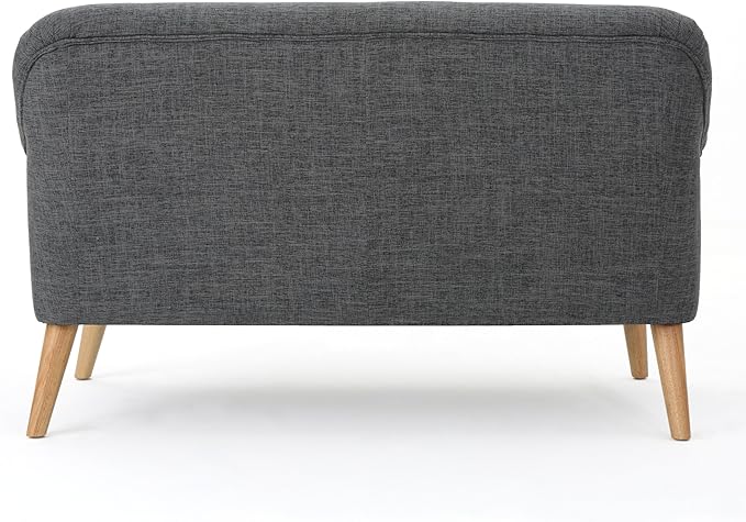 Christopher Knight Home Mariah Mid-Century Modern Loveseat Grey