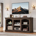 YITAHOME Farmhouse TV Stand for 65 Inch TV Entertainment Center with Adjustable Shelf Large TV Console Table for Living Room (Walnut)