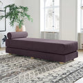 Jaxx Alon Daybed - Fold-Out Sleeper Chaise with Premium Memory Foam Queen-Size Mattress - Made in The USA - Pinot