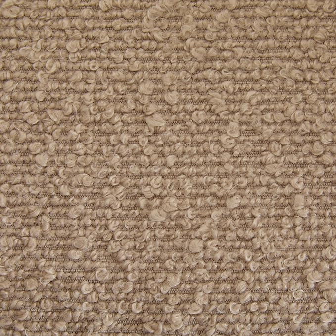 Christopher Knight Home Nettie Modern Accent Chair for Living Room Boucle Fabric Single Lounge Sofa Chair with Wooden Frame Comfy Reading Chair for Bedroom Lounge Armchair with Cushion Dark Beige