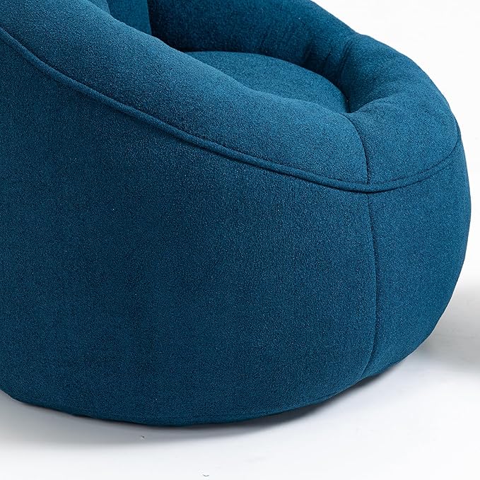 Small Bean Bag Chairs for Adults Single Sofa Chair with Ottoman Footrest Bean Bag Couch for Teens with Foam Filler Included Comfy Soft Lazy Sofa for Small Space/Living Room/Bedroom/Study