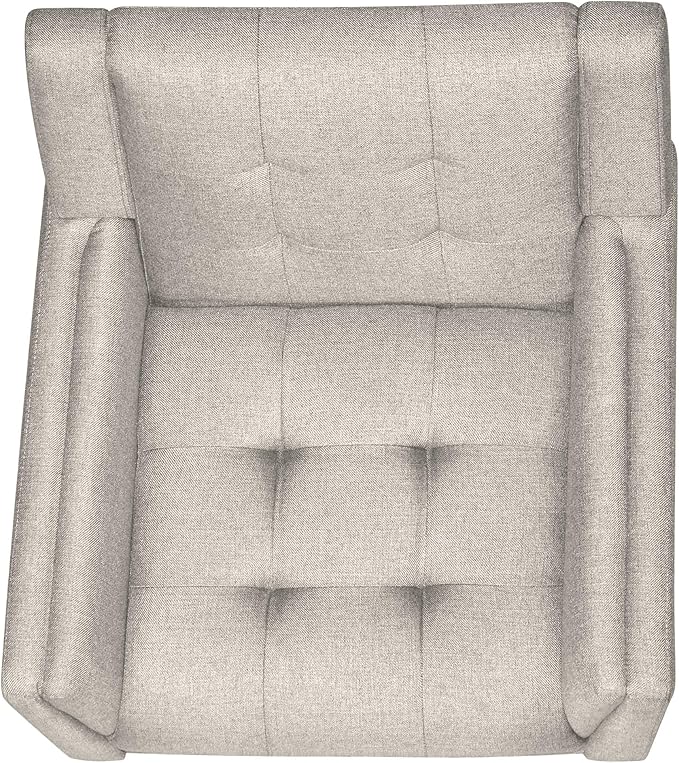 Christopher Knight Home Evelyn Mid Century Modern Fabric Arm Chair Beige &amp Walnut (305538