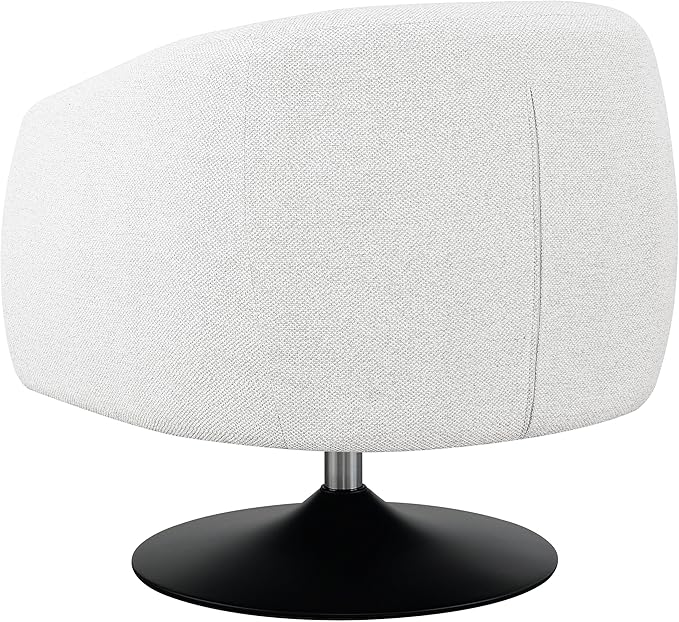 Coaster Home Furnishings - Dave - Boucle Fabric Upholstered Barrel Back Swivel Accent Chair with Pedestal Base Tapered Off Armrests and 360-Degree Swivel - Living Room - Beige - 905739