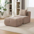 Folding Sofa Bed Convertible Floor Sleeper Chair Comfy Futon Floor Couch 2 in 1 Pull Out Single Boneless Sofa for Living Room Bedroom Removable Ottoman No AssembleTaupe