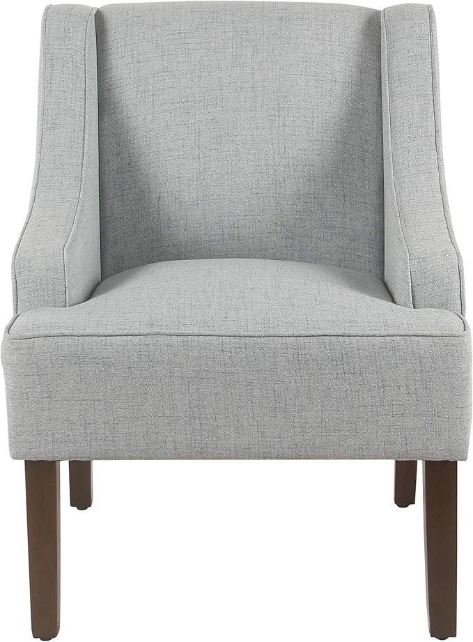 HomePop Velvet Swoop Arm Living-Room-Chairs Light Blue