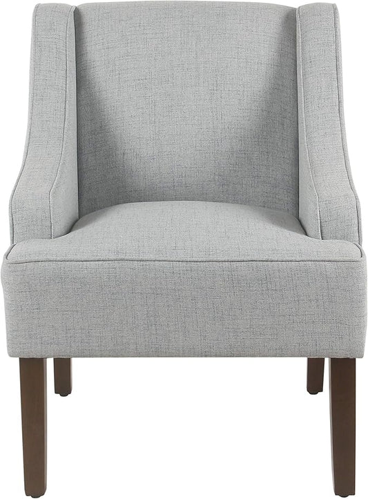 HomePop Velvet Swoop Arm Living-Room-Chairs Light Blue