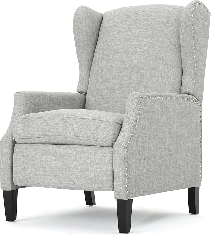 GDFStudio Christopher Knight Home Wescott Traditional Fabric Recliner Taupe Tweed