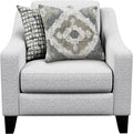 Furniture of America Synter Transitional Polyester 40.5-inch Chair with Sloped Track Arms Loose Back Pillows Reversible Seats for Living Room Off-White