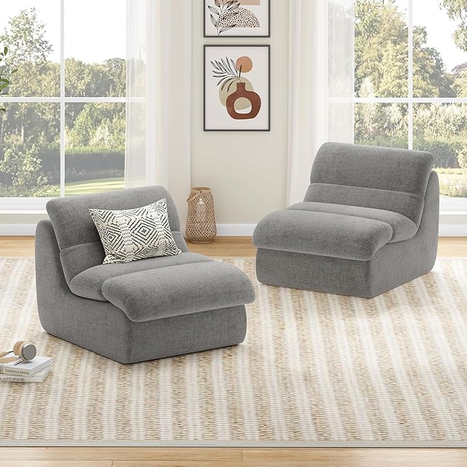 STARY Upholstered Accent Sofa Modern Armchair with Soft Cushioned Seat Stylish Sofa for Living Room Bedroom or Office