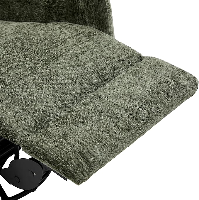 Christopher Knight Home Harper Massage Recliner Chair with 8 Modes Chenille Upholstered Recliner Sofa Swivel Massage Chair with a Side Storage Pocket for Living Room/Bedroom Head Support Green