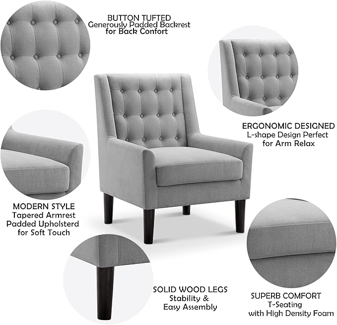 Rosevera Jagger Arm Chair Grey