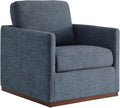CHITA Swivel Accent Chair FSC Certified Mid Century Modern Arm Chair for Living Room and Bedroom Fully Assembled Blue