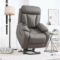 Electric Power Lift Recliner Chair for Elderly Fabric Recliner Chair for Seniors Home Theater SeatingLiving Room ChairSide Pocket Remote ControlDark Gray