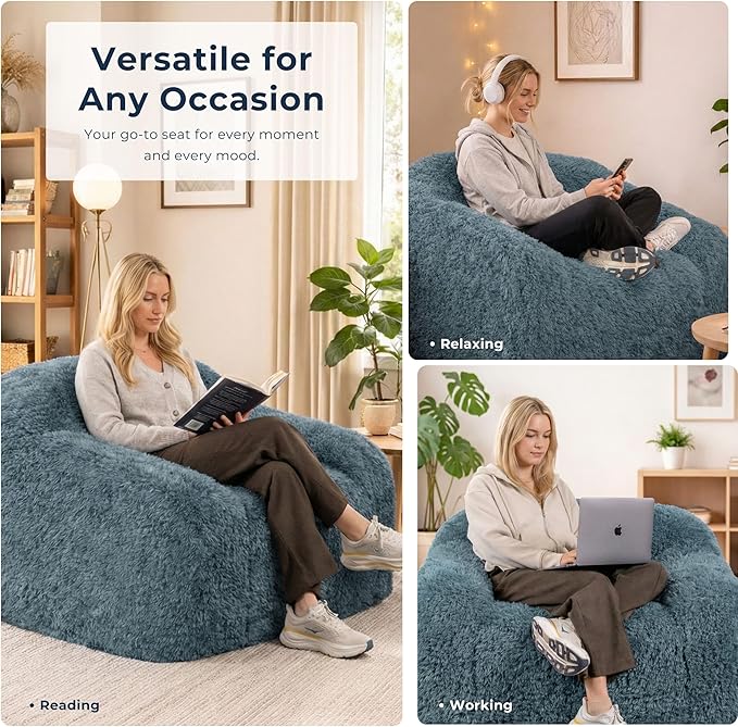 Furniture of America Fexon Modern Upholstered 1-Seater Foam Sofa Chair with Curved Arm Compressed Couch in a Box No Assembly Required for Living Room Home Theater and Office Cub Brown