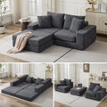 80'' Modular Sectional Couch with L-Shape Chaise Modern Boneless Loveseat Cloud Couch for Living Room Sofa Bed with Deep Seat No Assembly Sleeper Sofa for Living room Apartment and Bedroom