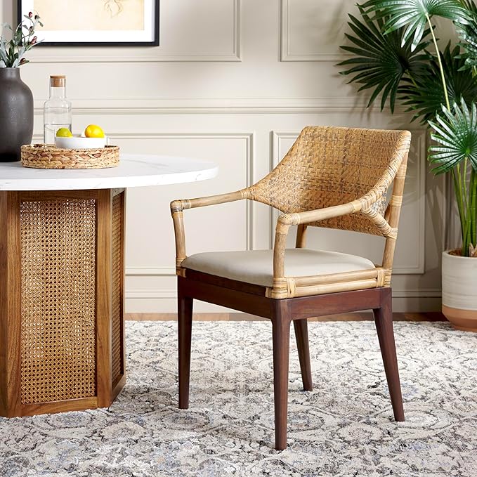 SAFAVIEH Home Collection Carlo Arm Chair Honey