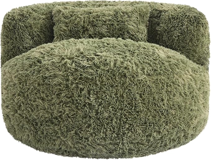 CHITA Compact Expandable Lounge Chair with Pillow Ideal for Living Room Olive