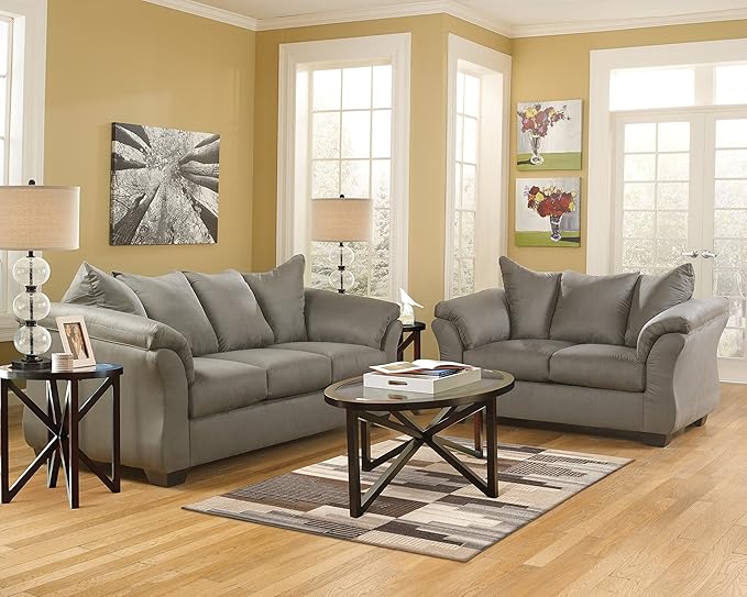Signature Design by Ashley Darcy Casual Plush Sofa Grayish Brown