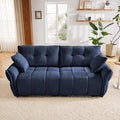 Aoowow Modular Sectional Sofa 78.7” Comfy Chenille Loveseat Sofa Couch Upholstered 2-Seater Couches with Pillows for Living Room Apartment OfficeBlue