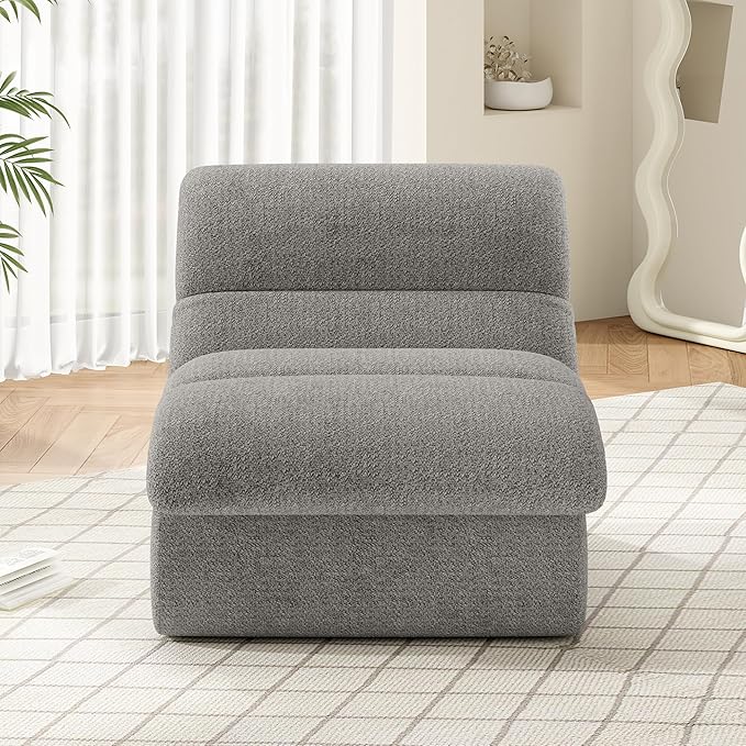 STARY Upholstered Accent Sofa Modern Armchair with Soft Cushioned Seat Stylish Sofa for Living Room Bedroom or Office