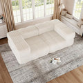 Jocisland 72 Modular Sectional Sofa Couch Chaise Lounge Cloud Sofa Set for Living Room 2 Seat Corduroy Beige